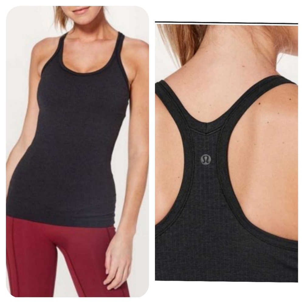 Lululemon Ebb To Street Racerback Crop Tank Top | Black | 8